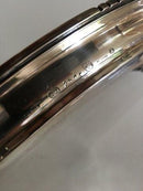 Georg Jensen 椭圆形纯银服务盘，编号251C，带木柄。