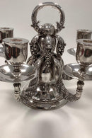 Georg Jensen Sterling Sølv Grape Kandelabra 5-armet / Lysestage No 383A Blæksprutte