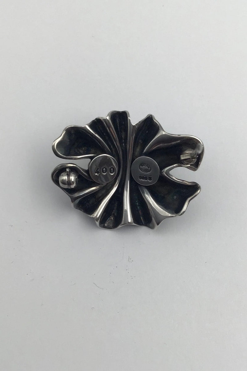 Georg Jensen Sterling Sølv / Guld Broche No 400 Lene Munthe