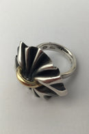 Georg Jensen Sterling Sølv / Guld Ring No. 400 Lene Munthe