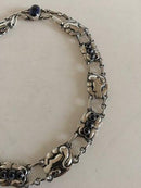 Georg Jensen Sterling Silver Necklace No 16 with Synthetic Saphire