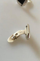 Georg Jensen Sterling Silver Cuff Links with Black Onyx No 202