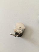 Georg Jensen Sterling Silver Earring with Green Stone No 100A