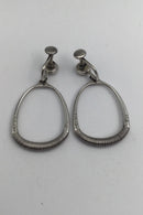Georg Jensen Sterling Sølv Øreringe (Skruer) No. 124 Sigvard Bernadotte