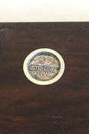 Hans Hansen Palisanderæske med to rum og hængslet låg med sølvindlæg