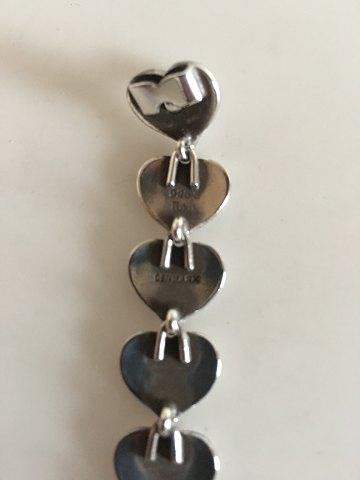Hans Hansen Sterling Silver Heart Bracelet No 236