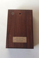 Hans Hansen Rosewood Box with Silver Corners. Lid with mounted glass.