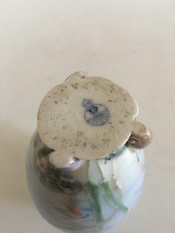 Heubach Art Nouveau Vase med Undersøisk Havdekoration