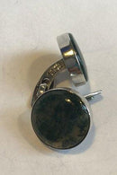 Jane Wiberg Sterling Silver and  Moss Agat  Cufflinks No 203