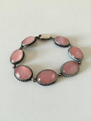 N.E. From Sterling Silber Armband mit rosa Quarz