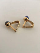 Ole Lynggaard 14K Gold Cufflinks with Lapis Stones