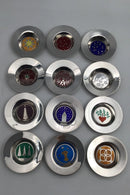 Peter Hertz Sterling Sølv / Emalje Skåle Sæt (12)