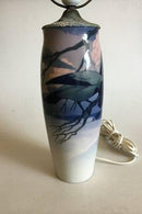 Rorstrand Art Nouveau Vase with birds as a Lamp