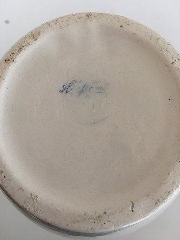 Rørstrand Vase Blå / Hvid med Tulipan Motiv