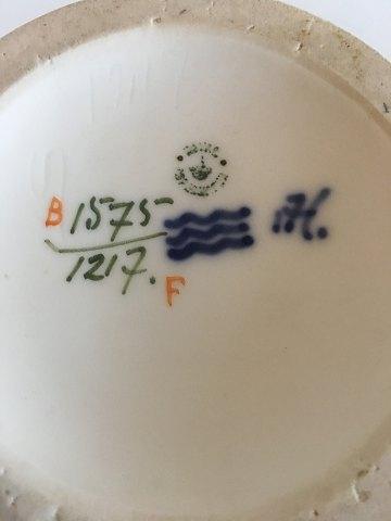 Royal Copenhagen Art Nouveau Vase med Høne No b1575/1217f