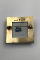 Royal Copenhagen / Dragsted  Porcelæn / Sterling Sølv Jais Nielsen Broche