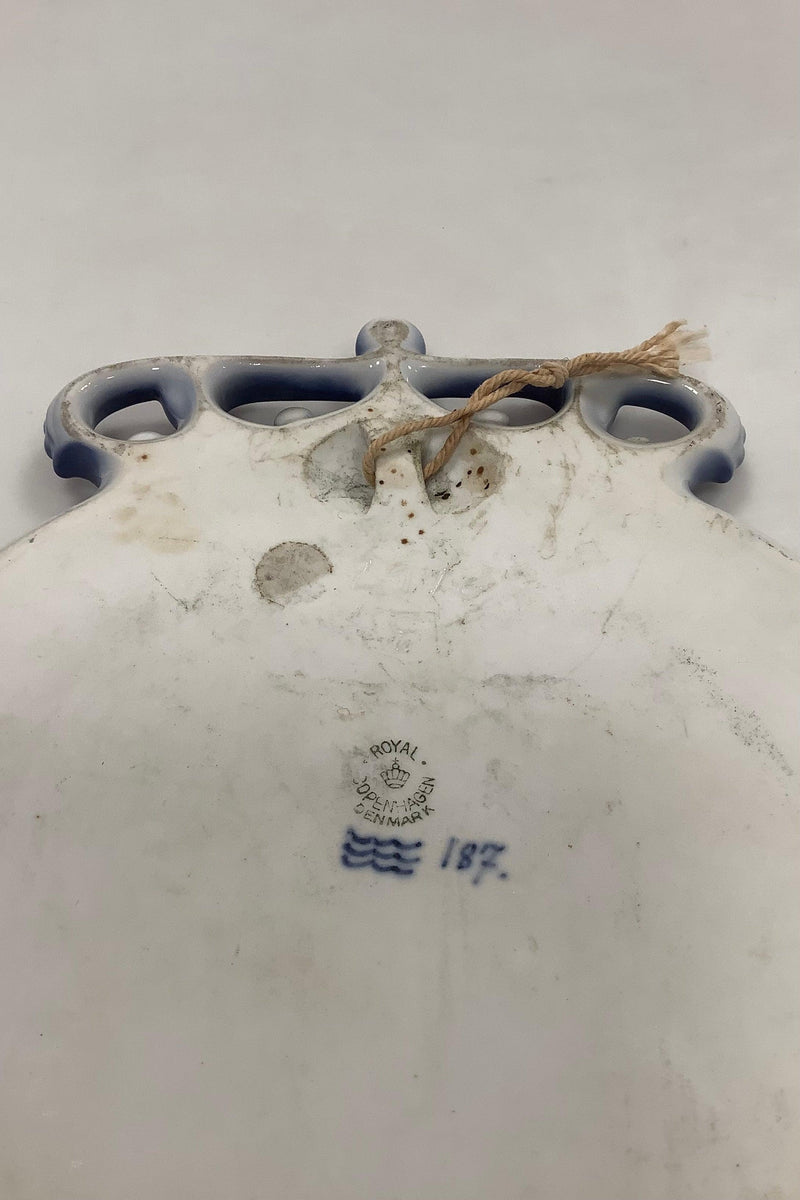 Royal Copenhagen Engelsk Forhandler Skilt med Krone, tidlig