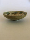 Royal Copenhagen Gerd Bøgelund Unique Stoneware Bowl with Leaf Motif.