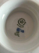 Royal Copenhagen Green Flower Cake Dish on Foot No 1532