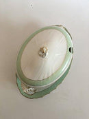 Royal Copenhagen Grüne geschweißte Terrine Nr. 1666 mit Untertasse Nr. 1671