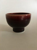 Royal Copenhagen Ivan Weiss Unique Stoneware Bowl in Oxblood Glaze