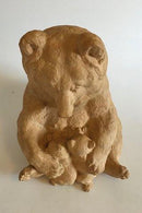 Royal Copenhagen Jeanne Grut Stor Figur af Bjørn og Unger