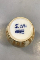 Royal Copenhagen Ludvigsen Vase Nr. 1381 mit gelblicher Kristallglasur