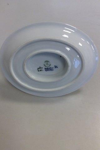 Royal Copenhagen Musselmalet Riflet Sovsekande med underskål No 201