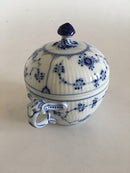 Royal Copenhagen Blaue kannelierte Zuckerdose Nr. 244