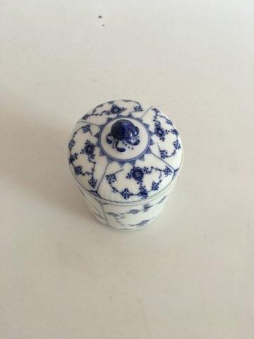 Royal Copenhagen Musselmalet Riflet Te Krukke med Låg No 2101