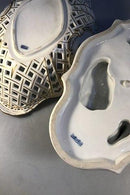 Royal Copenhagen Sächsische Blume durchbrochener zweiteiliger Teller Nr. 1764