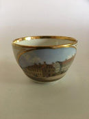 Royal Copenhagen Tidlig cup fra 1860erne med flot motiv af bygning