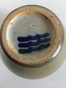 Royal Copenhagen Frühe Steinzeugvase mit olivgrüner Glasur