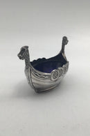 Swedish Sterling Silver Salt Vessel (Viking Dragon Boat)