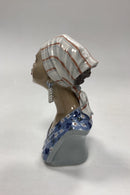 Dahl Jensen Figur No. 1211 - Buste af Afrikansk Kvinde - Danam Antik