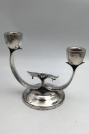 Dansk? Sølv To-armet Lysestage - Danam Antik