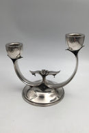 Dansk? Sølv To-armet Lysestage - Danam Antik