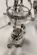 Georg Jensen Sølv Sving Thekande på holder med varmer No 4 fra 1919 - Danam Antik