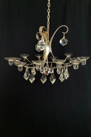 Georg Jensen Sterling Sølv Lysekrone af Henning Koppel med glas No 1272 - Danam Antik