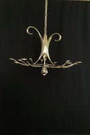 Georg Jensen Sterling Sølv Lysekrone af Henning Koppel med glas No 1272 - Danam Antik