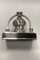 Georg Jensen Stor Art Deco Bordklokke på base Jørgen Jensen 1933-1944 - Danam Antik