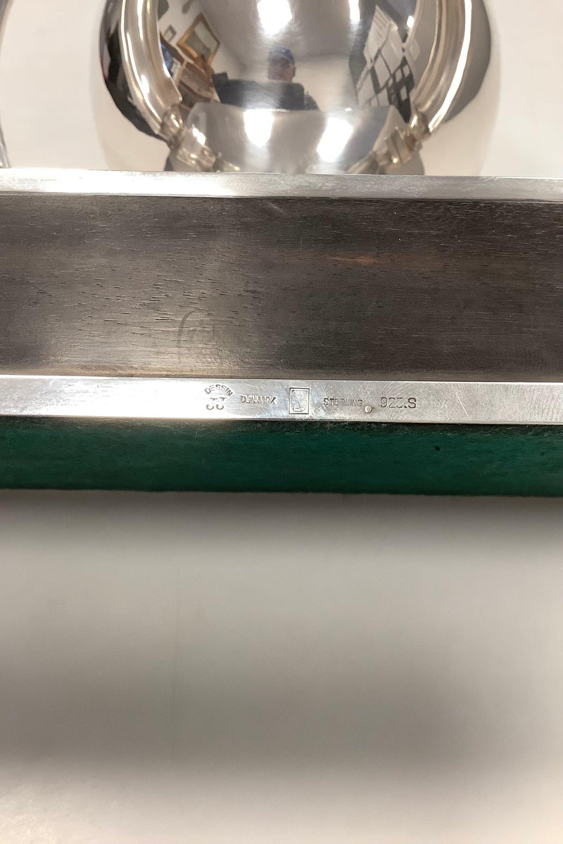 Georg Jensen Stor Art Deco Bordklokke på base Jørgen Jensen 1933-1944 - Danam Antik