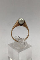 Hans Hansen 14K Guld Ring med Perle - Danam Antik