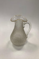 Holmegaard / Kastrup Glas Vandkande i isglas med let forgyldning - Danam Antik