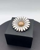 A. Michelsen Forgyldt Sterling Sølv Marguerit Broche