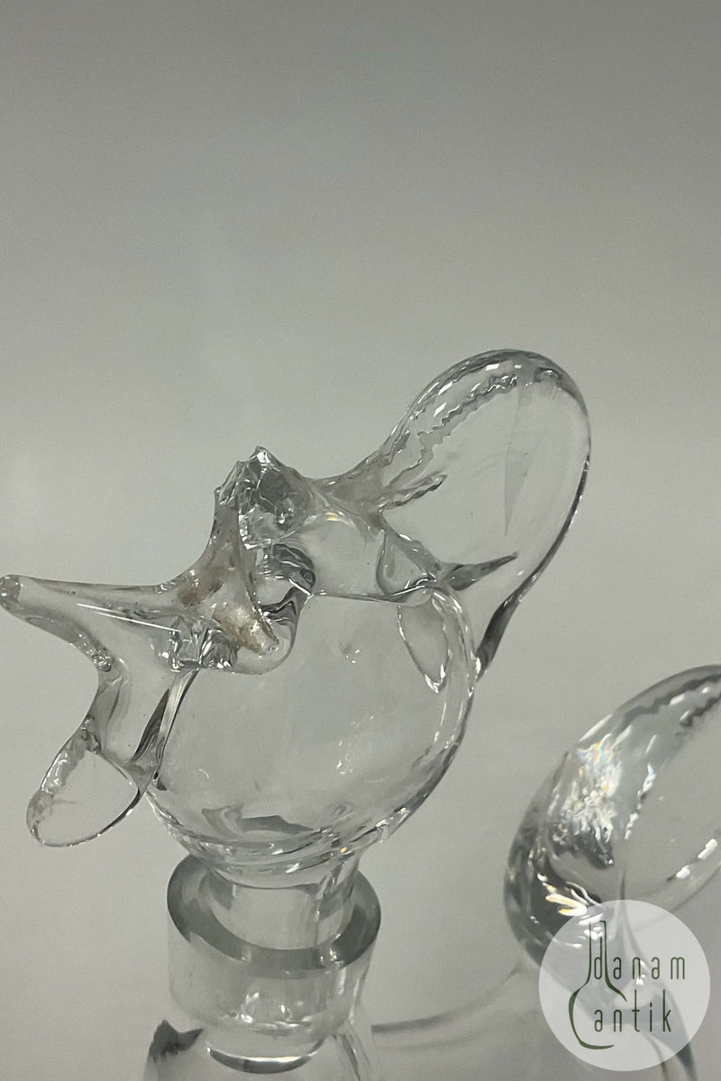 Holmegaard Glas Karaffel formet som Hane