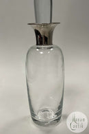Holmegaard Karaffel i klart glas med sølv hals