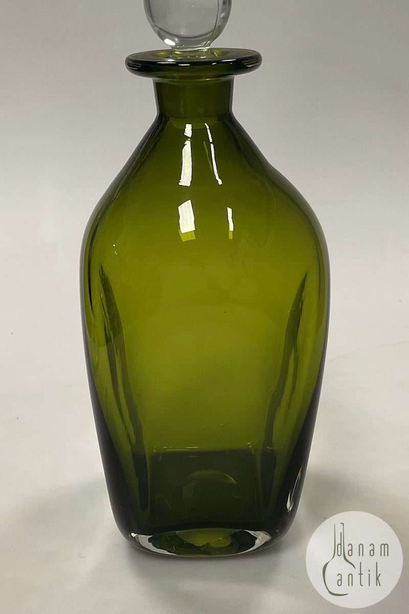 Holmegaard Grøn Glas Karaffel med Låg