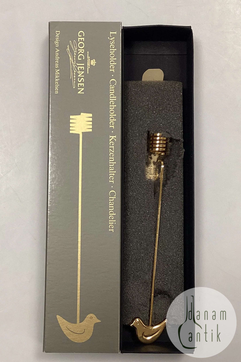 Georg Jensen Golden Christmas Lyseholder - Fugl 1991