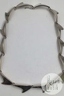 Bent Knudsen Sterling Silver Shark Fin Necklace (14 Links)